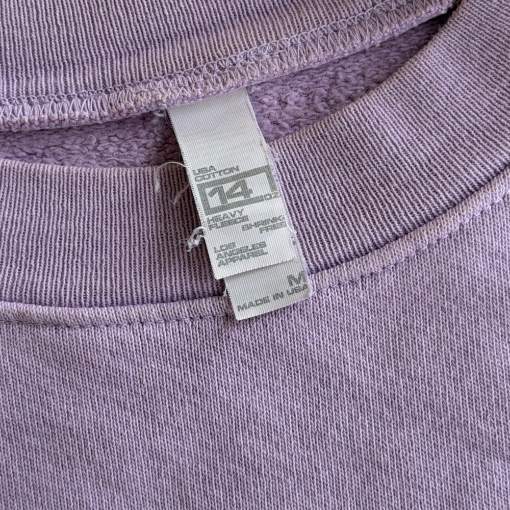 Los Angeles Apparel Heavy Fleece Sweatshirt - Lavendar - Picture 5 of 7